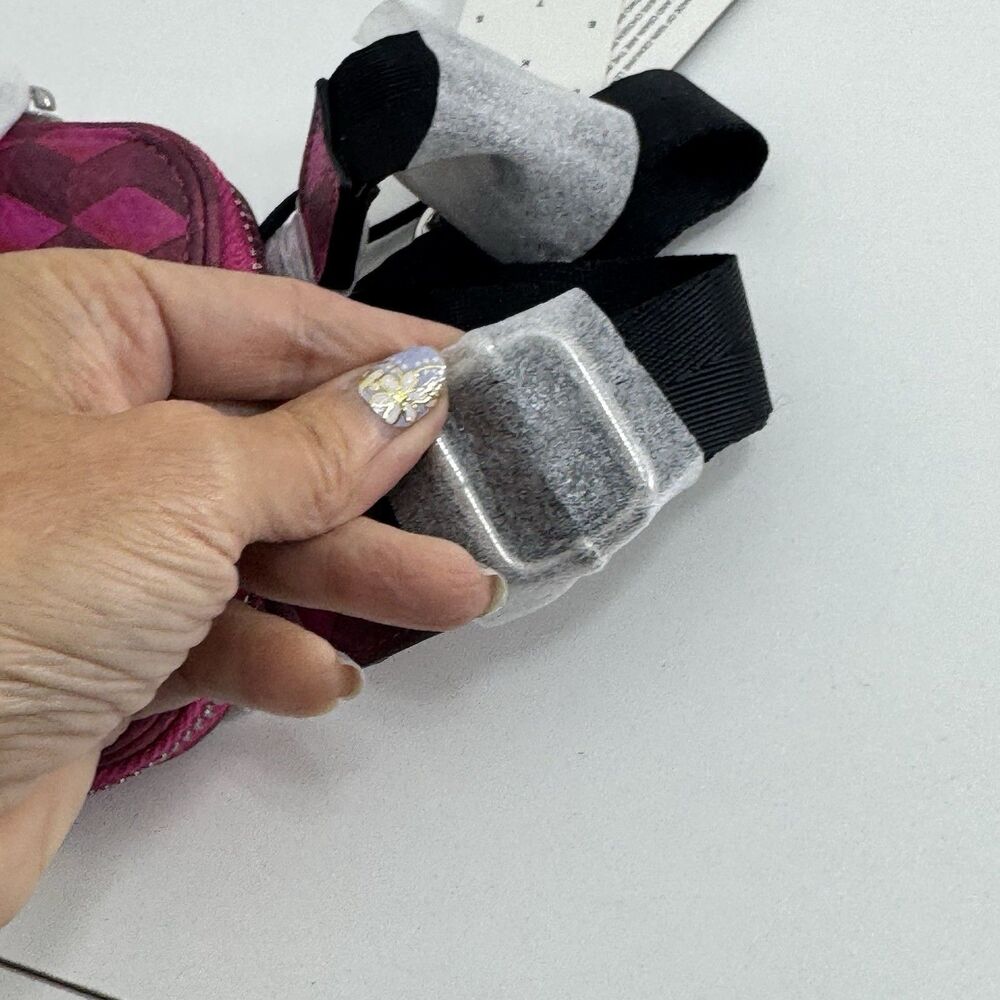 Aimee Kestenberg Leather Phone Crossbody Bag  Soft Capri Magenta Diamond Tassel - Picture 10 of 10